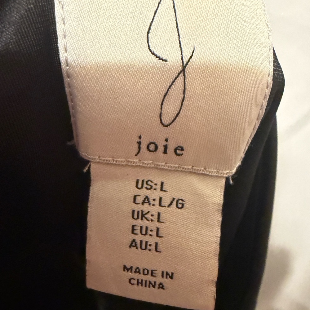 Joie black faux leather pants with tummy control size large - Picture 9 of 9